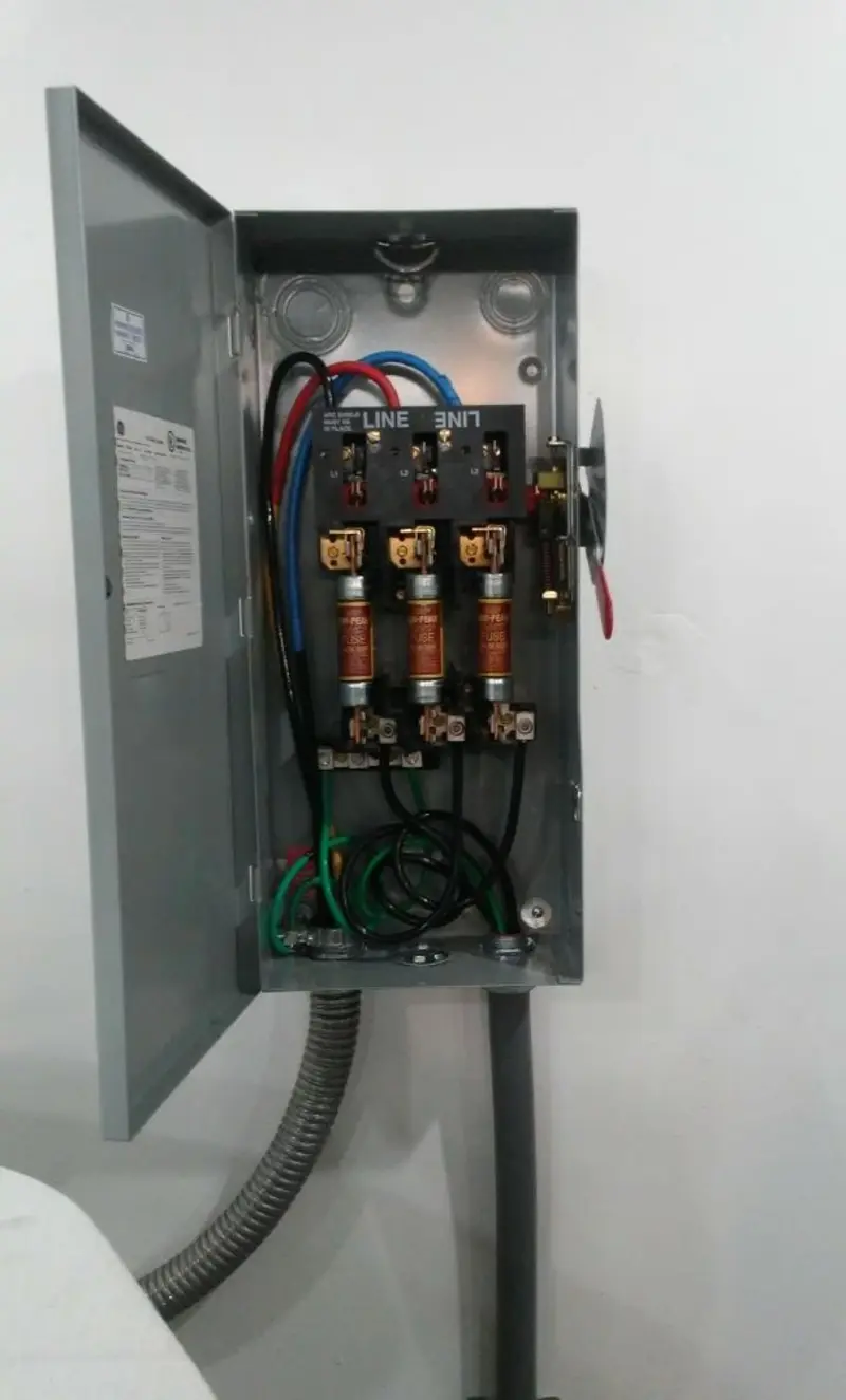 Three-phase disconnect switch installed for Electrical Wiring & Rewiring in Desert Palms
